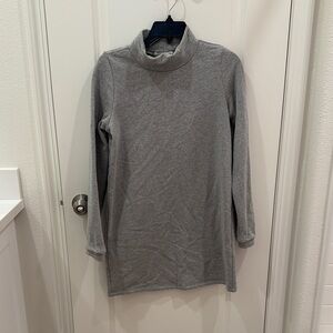 Reformation Gray Turtleneck Long Sleeve Sweater Dress
